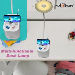 study table lamp Foldable Rechargeable Table Lamp LED Desk Light with Pen Stand Study Lamp image 4