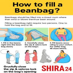 shira 24 4XL Tear Drop Bean Bag Cover (Without Beans) image 5