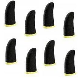 Finger Sleeve For Pubg and all Gaming Best grip black yellow pack of 16 Finger Sleeve-picture-24