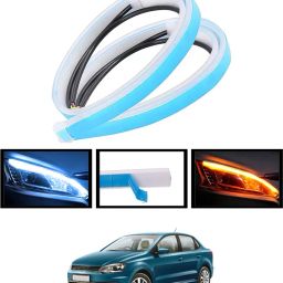 Universal Waterproof Yellow/White Fancy Design Audi Strip Light For Car-21 Car Fancy Lights-image-77