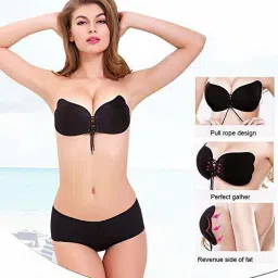 Invisible Silicone Gel Self Adhesive Backless Reusable Stick on PushUp Bra DN58 Nursing Breast Pad-image-97