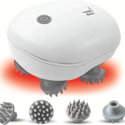 R A Products Rechargeable Electric Head, Scalp Premium Design Waterproof Head Kneading 3 Speed Hand Held Scalp Scratcher Body, Hair Growth Massager-image-80