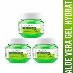 MEGLOW Set Of 3 Aloe Vera Gel For Intense Hydration & Antioxidant Protection - 100g Each-14