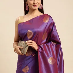 Royal Rajgharana Saree Ethnic Motifs Zari Pure Silk Banarasi Sarees-picture-10