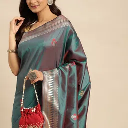 Royal Rajgharana Saree Ethnic Motifs Zari Pure Silk Banarasi Saree-49