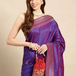 Royal Rajgharana Saree Ethnic Motifs Zari Pure Silk Banarasi Saree-picture-10