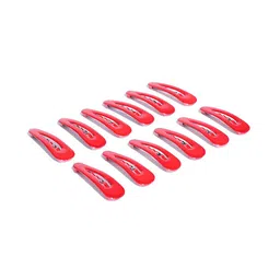 CHANDERKASH Women Set of 12 Red Solid Tic Tac Hair Clips-61