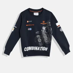 Monte Carlo Boys Cotton Graphic & Typography Printed Sweatshirt-image-71