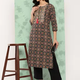 Varanga Women Ethnic Motifs Printed Gotta Patti Indie Prints Kurta-image-73