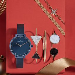 Daniel Klein Women Stone Studded Bracelet & Analogue Watch Gift Set-image-32