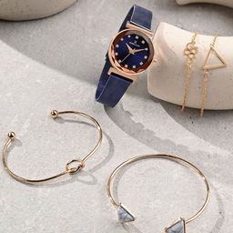 Daniel Klein Women Stone Studded Bracelet & Analogue Watch Gift Set-image-26