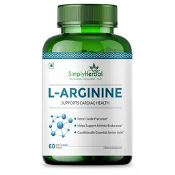 Simply Herbal L-Arginine Tablets for Cardiac Health with Amino Acids - 60 Tablets-38