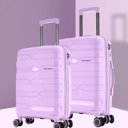 Nasher Miles Set Of 2 Purple Textured Hard-Sided Trolley Suitcases-22