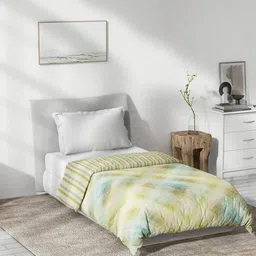 DDecor Blue & Green Abstract Mild Winter Reversible Cotton Single Bed Dohar-15