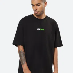 Mad Over Print Typography Printed Cotton Oversized Fit T-shirt-image-85