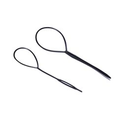 CHANDERKASH Women Black Set of 2 Topsy Tail Tool-2
