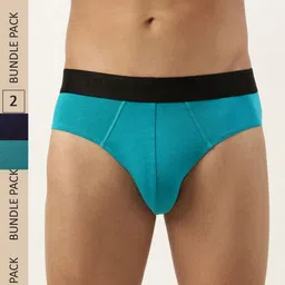 Chromozome Men Pack of 2 Solid Ultra-Premium Micro-Modal Briefs 8902733627597-26