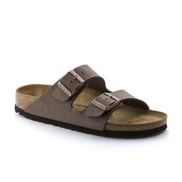 Birkenstock Unisex Brown Arizona Birko-Flor Nubuck Narrow Width Sandals-image-44