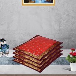 Kuber Industries Maroon 12 Pieces Side Lace Design Saree Utility Organisers-17