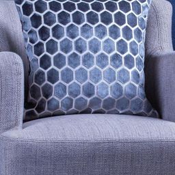 Just Home Grey & White Geometric Jacquard Velvet Square Cushion Cover-38