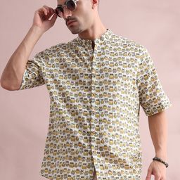 FILORI STUDIO Men Classic Animal Printed Casual Shirt-image-74