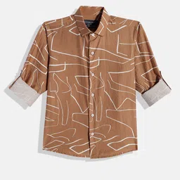CHARCHIT Boys Comfort Abstract Printed Pure Cotton Casual Shirt-image-78