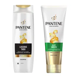 Pantene Set of Silky Smooth Conditioner - 80ml & Luscious Thick Shampoo - 340ml-picture-28