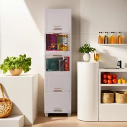 Myntra Elegant Homes White 5 Units Multipurpose Folding Cabinet Storage Organiser-23