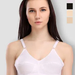 SELFCARE Pack of 5 Cotton Non Padded Cotton Full Coverage Beginners Bra - SN0711-30A-picture-10
