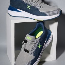 HRX by Hrithik Roshan Men Teal Blue & Grey Flyknit Mesh Marking Training or Gym Shoes-49
