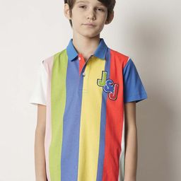 Jack & Jones Junior Boys Striped Polo Collar T-shirt-picture-43