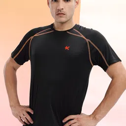 HRX by Hrithik Roshan Contrast Stitching Raglan Sleeves Rapid-Dry Training T-shirt-picture-19
