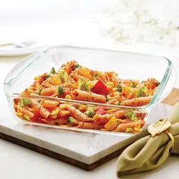 BOROSIL Transparent Square Borosilicate Glass Baking Dish with Handle-1.6 L-56