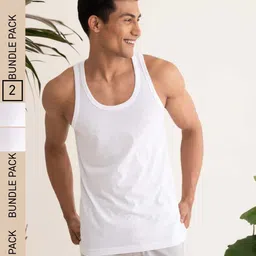 DAMENSCH Men Pack Of 2 NEO-Cotton Anti Bacterial & Anti Microbial Innerwear Vests-18