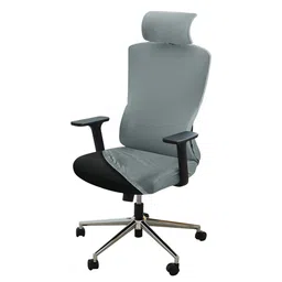 HOKIPO Grey Office Elastic Rotating Chair Cover With Headrest Cover-image-97