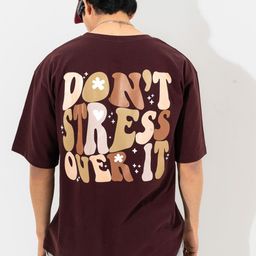 TheBTclub Men Typography Printed Drop-Shoulder Sleeves Oversized Cotton Activchill T-shirt-image-96