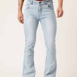 PARIS HAMILTON Men Bootcut Mid-Rise Heavy Fade Acid Wash Stretchable Jeans-image-55