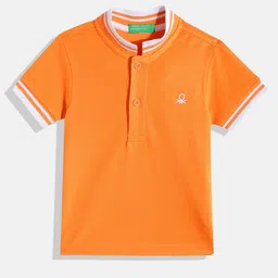 United Colors of Benetton Boys Pure Cotton Polo Collar T-shirt-image-82
