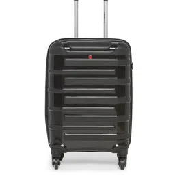 SWISS BRAND Red & Grey Solid SION 360-Degree Rotation Hard-Sided Cabin Trolley Suitcase-image-55