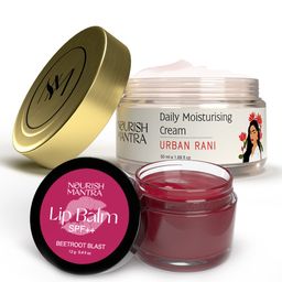 Nourish Mantra Set Of 2 Lip Balm with SPF++ - 12gm&  Moisturizing Cream - 50ml-1