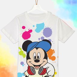 YK Disney Boys Multicoloured Mickey Mouse Printed T-shirt-6