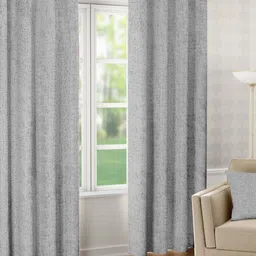 Raymond Home Grey 2 Pieces Abstract Woven Design Door Curtains-28