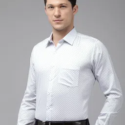 Van Heusen Slim Fit Geometric Printed Pure Cotton Formal Shirt-image-73