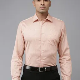 Van Heusen Slim Fit Geometric Printed Pure Cotton Formal Shirt-image-44