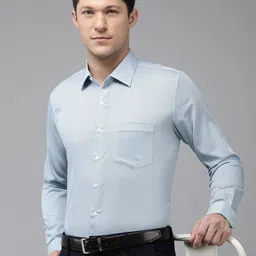Van Heusen Slim Fit Geometric Printed Pure Cotton Formal Shirt-image-75