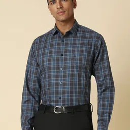 Allen Solly Slim Fit Tartan Checks Cotton Checked Formal Shirt-picture-6