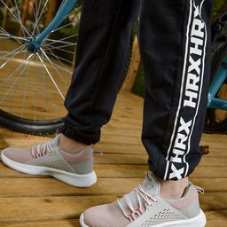 HRX by Hrithik Roshan U-17 Girls Dusty Pink & Grey Woven Design Running Shoes-picture-26