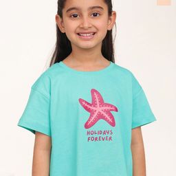 Campana Girls Pack Of 2 Graphic Printed Drop Shoulder Cotton T-shirts-picture-22
