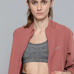 HRX by Hrithik Roshan Women Rose Wine Solid Rapid-Dry Antimicrobial Running Jacket-image-22