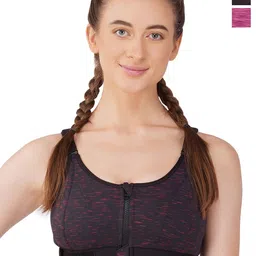 INGRID Women 3pcs Combo Cotton Everyday Non-Wired Dry Fit High Impact Gym Sports Bra-21